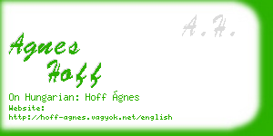 agnes hoff business card